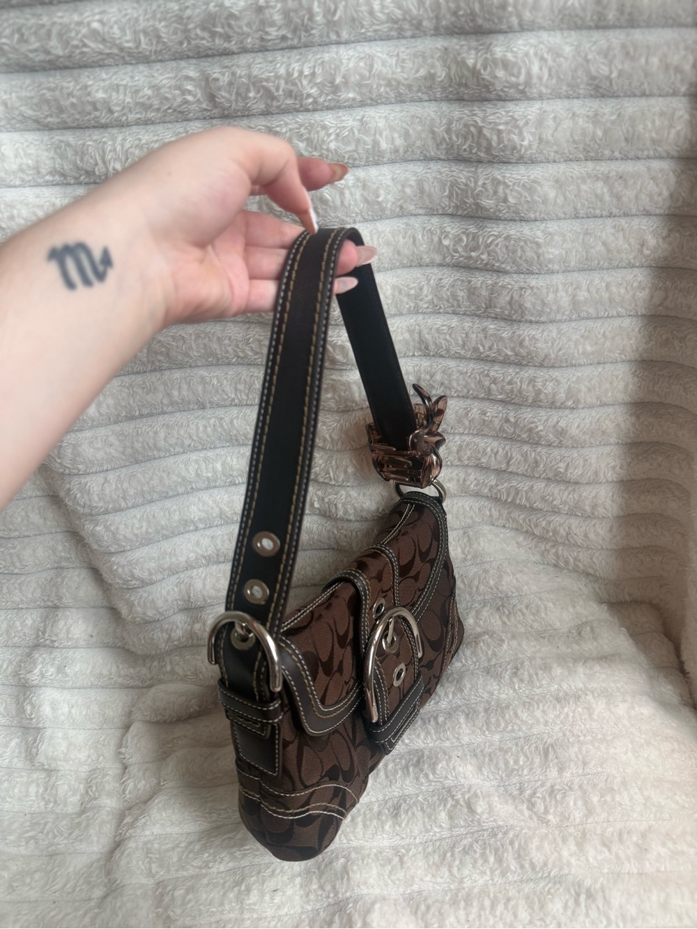 vintage coach mini soho in chocolate brown**read bio for the missing hangtag** - Picture 3 of 12